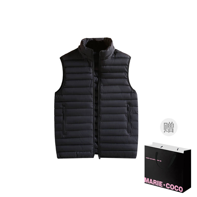 MARIE·COCO Vests Women's Black Vest Stand Collar Moderate Other