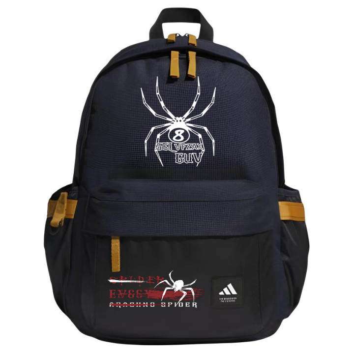 Adidas Adidas Thermoplastic Elastomer Blended With Recycled Polyester Patterned Print Backpack Regular Unisex Ink Blue