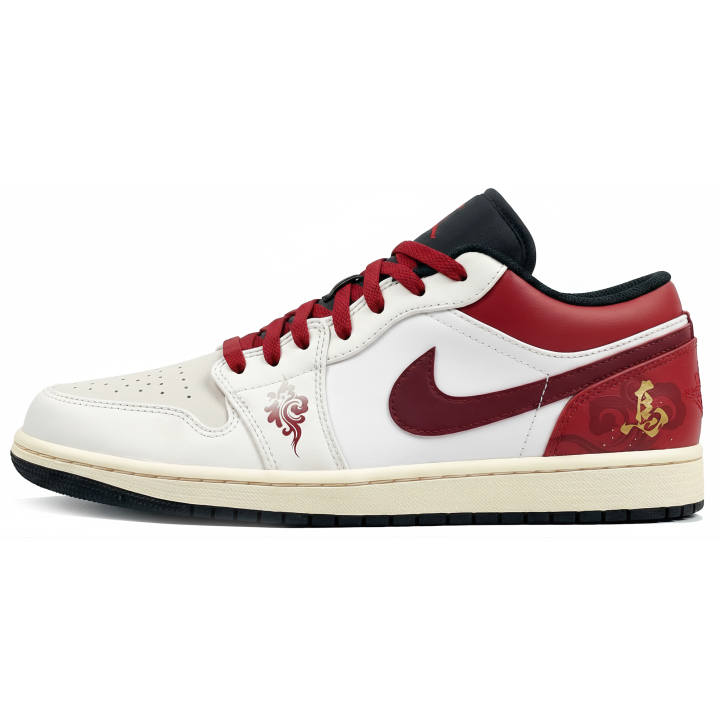 Jordan Jordan Air Jordan 1 Low CNY Horse Year, Three Times Laboratory, Auspicious Horse Reflects Red Abrasion Resistant