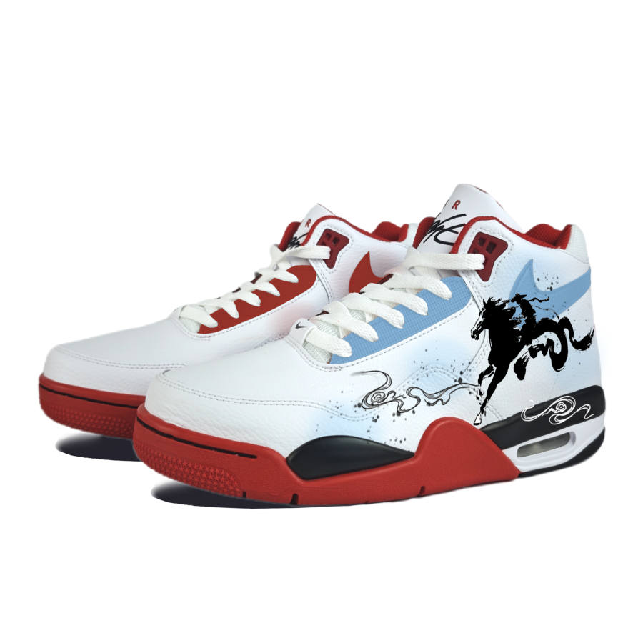 Nike Nike Flight Legacy Dragon Horse Welcomes The New Mismatched Abrasion Resistant Slip Resistant Basketball Shoes Unisex