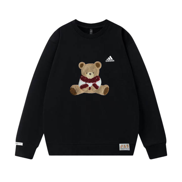 Adidas Adidas LABEL Sweatshirts Unisex Black Crew Neck Moderate Regular
