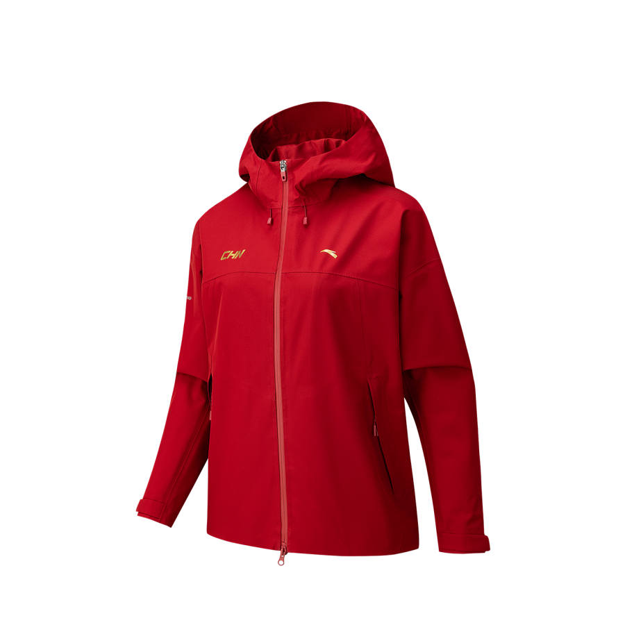 Anta Windproof Windbreaker Jacket Women's Elegant Red