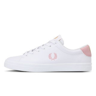 FRED PERRY Lotti Leather Low top Skateboard Shoes Women's White Pink