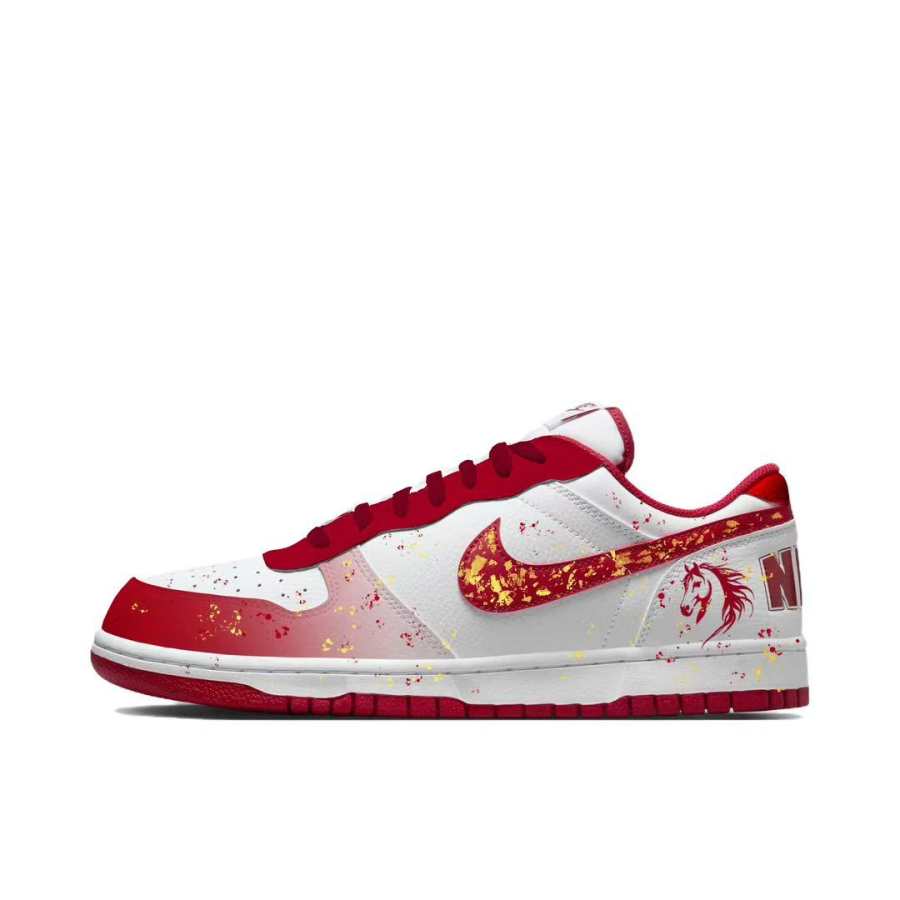 Nike Nike Big Instant Prosperity Abrasion Resistant Slip Resistant Low top Skateboard Shoes Men's Red
