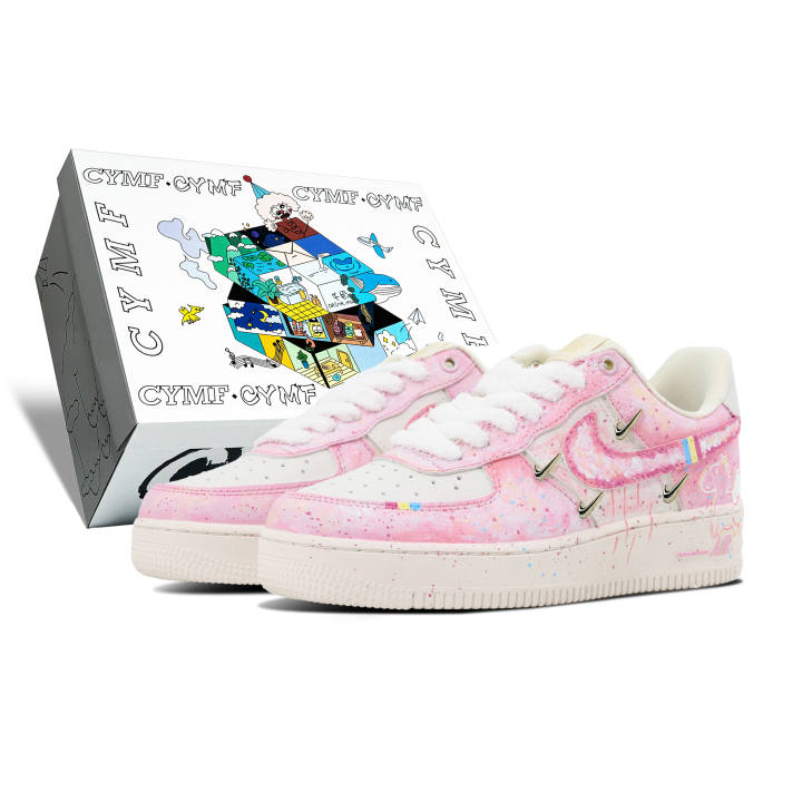 Nike Nike Air Force 1 Slip Resistant Low top Skateboard Shoes Women's Pink