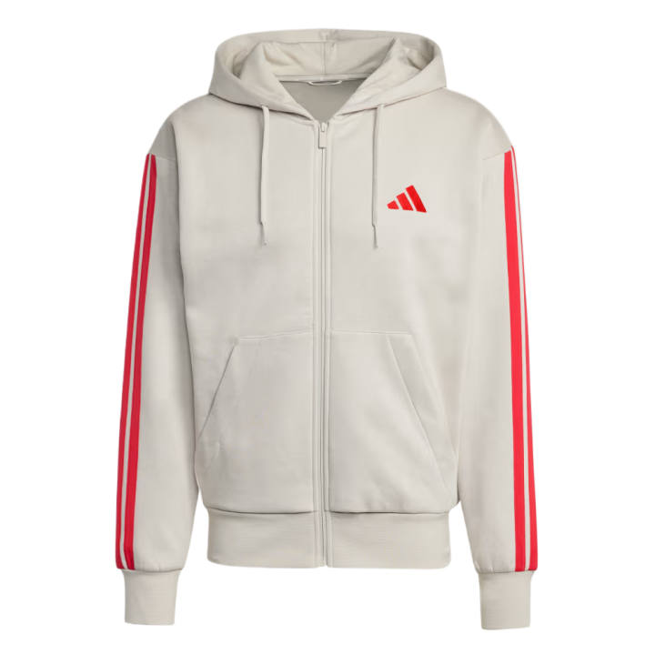 Adidas Adidas ESSENTIALS Jackets Men's Beige/Pure Rubies Hooded Moderate Other
