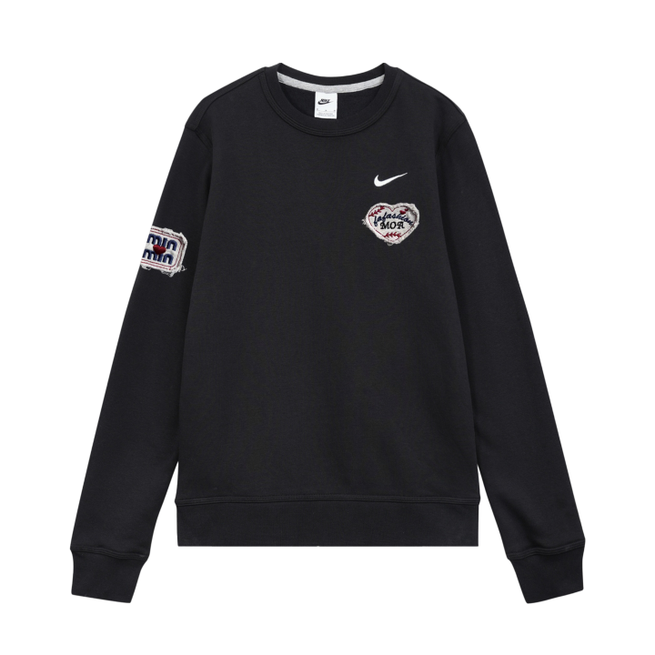 Nike Nike Club Sweatshirts Unisex Black Crew Neck Moderate Regular