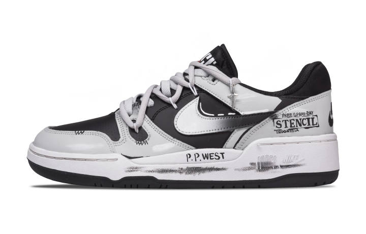Nike Nike Full Force Leather Abrasion Resistant Low top Skateboard Shoes Men's Gray