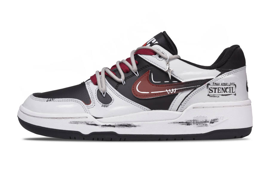 Nike Nike Full Force Leather Abrasion Resistant Low top Skateboard Shoes Men's Gray