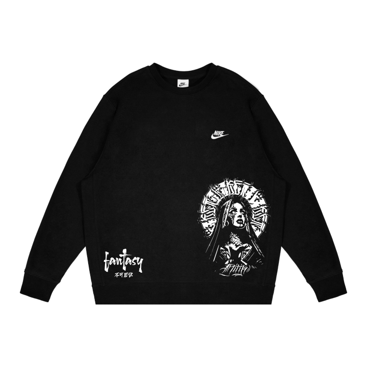 Nike Nike Sweatshirts Unisex Black Crew Neck Moderate Regular
