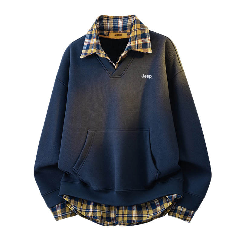 Jeep Sweatshirts Men's V Neck Moderate Mock Two Piece