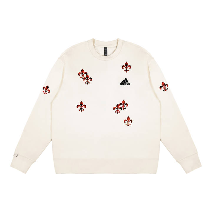 Adidas Adidas Sweatshirts Unisex Jade White Crew Neck Moderate Regular