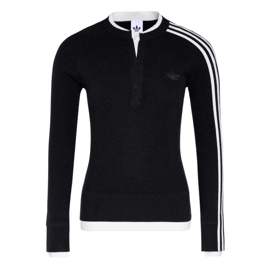 Adidas Originals 3S BUTTON CREW Sweatshirt Knitwear Women's