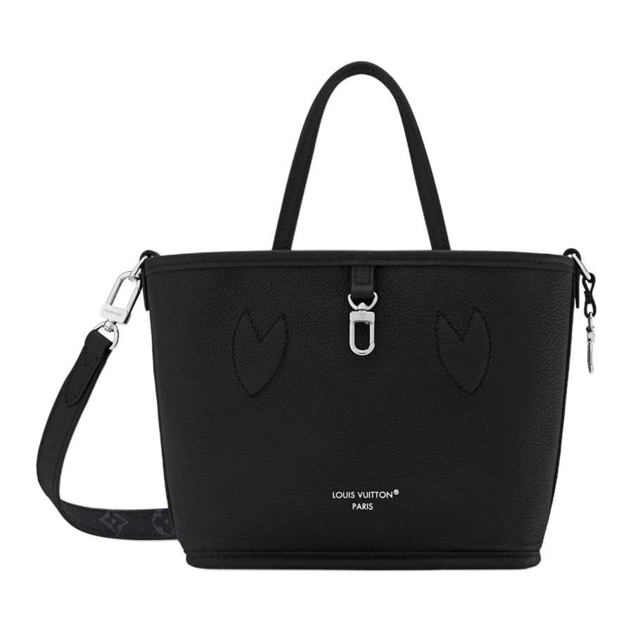 LOUIS VUITTON NEVERFULL Coated Canvas One Shoulder Handbag Small Women's Black