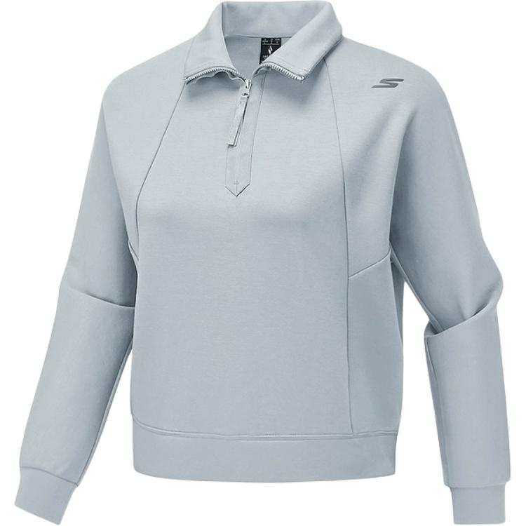 Skechers Sweatshirts Women's Daybreak Gray/01DS Lapel Moderate Regular