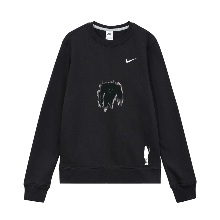 Nike Nike Club Sweatshirts Unisex Black Crew Neck Moderate Regular
