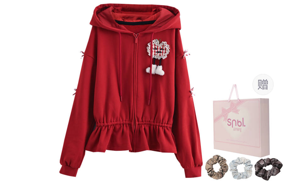 SNBL Sweatshirts Women's Red Hooded Moderate