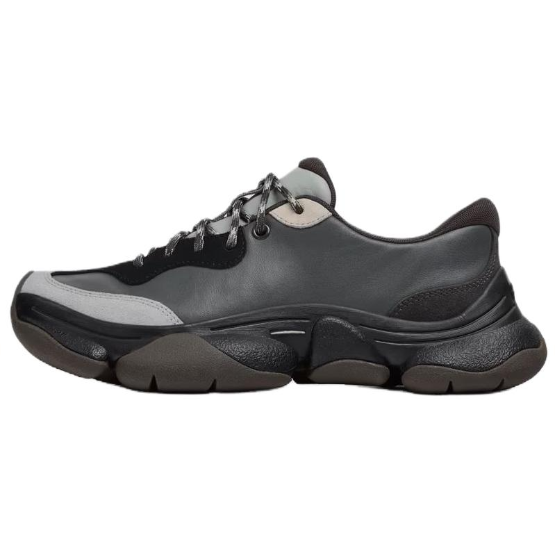 CAMPER Twins Calfskin Low top Casual Shoes Women's Gray Black