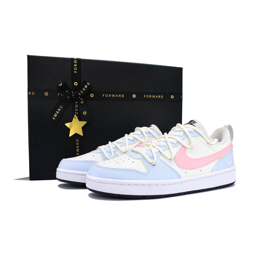 Nike Nike Court Borough Slip Resistant Cushioning Lightweight Skateboard Shoes Women's Blue Pink