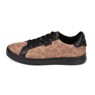 COACH Lowline Canvas Stylish Skateboarding Shoes Men's Tan