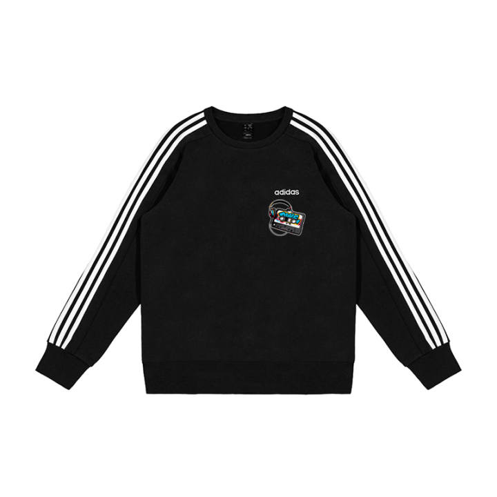 Adidas Adidas Sweatshirts Men's Black Crew Neck Moderate Regular