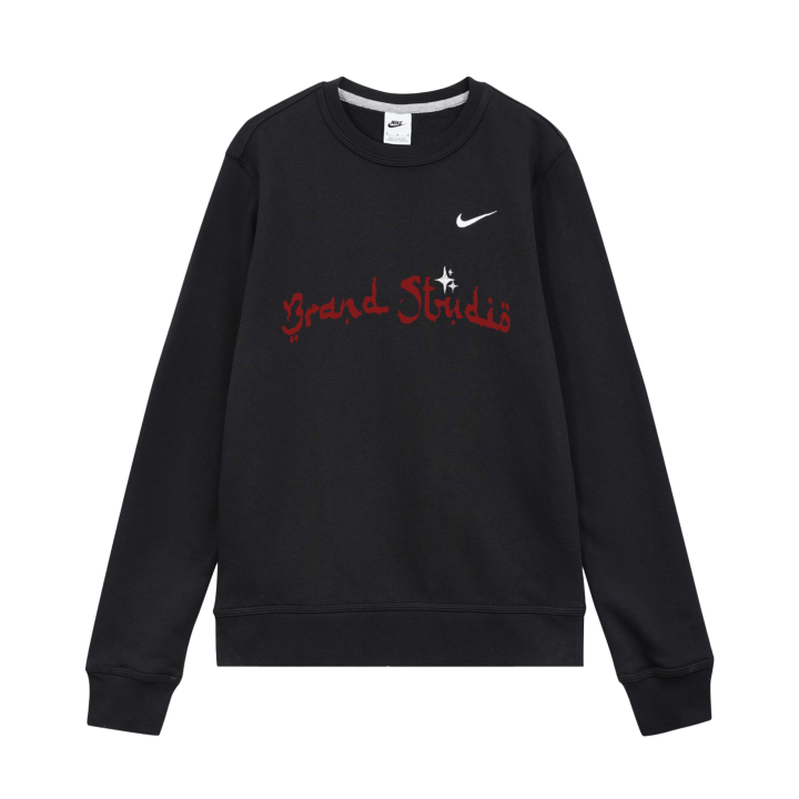 Nike Nike Club Sweatshirts Unisex Black Crew Neck Moderate Regular