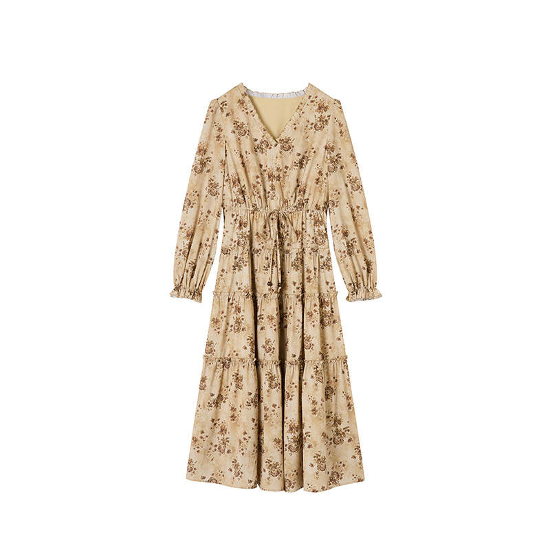 XIANGYING Long Sleeved Dress Women's