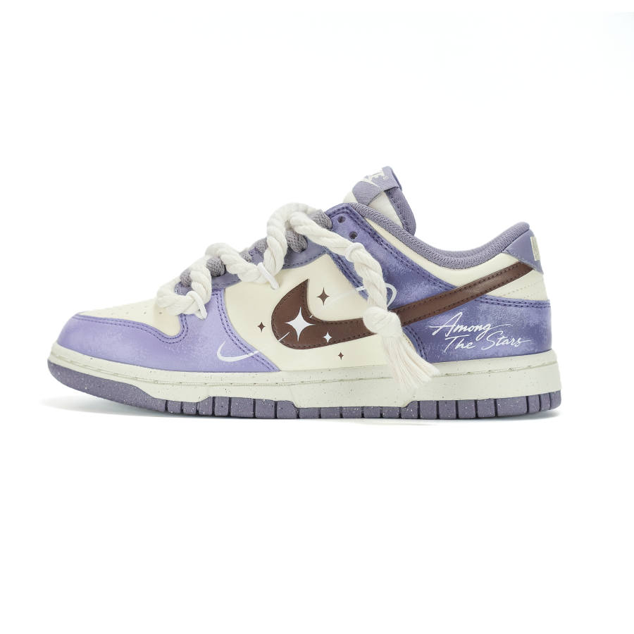 Nike Nike Dunk Star‑Universe Trail Abrasion Resistant Abrasion Resistant Low top Skateboard Shoes Women's White Purple