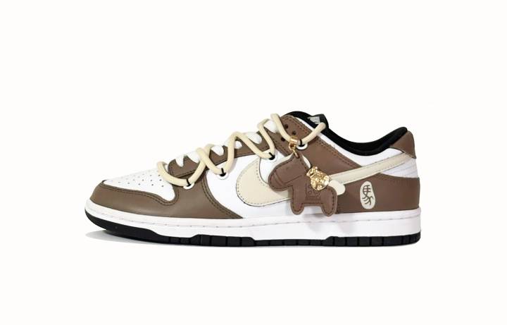 Nike Nike Dunk Leather Abrasion Resistant Low top Skateboard Shoes Unisex Brown