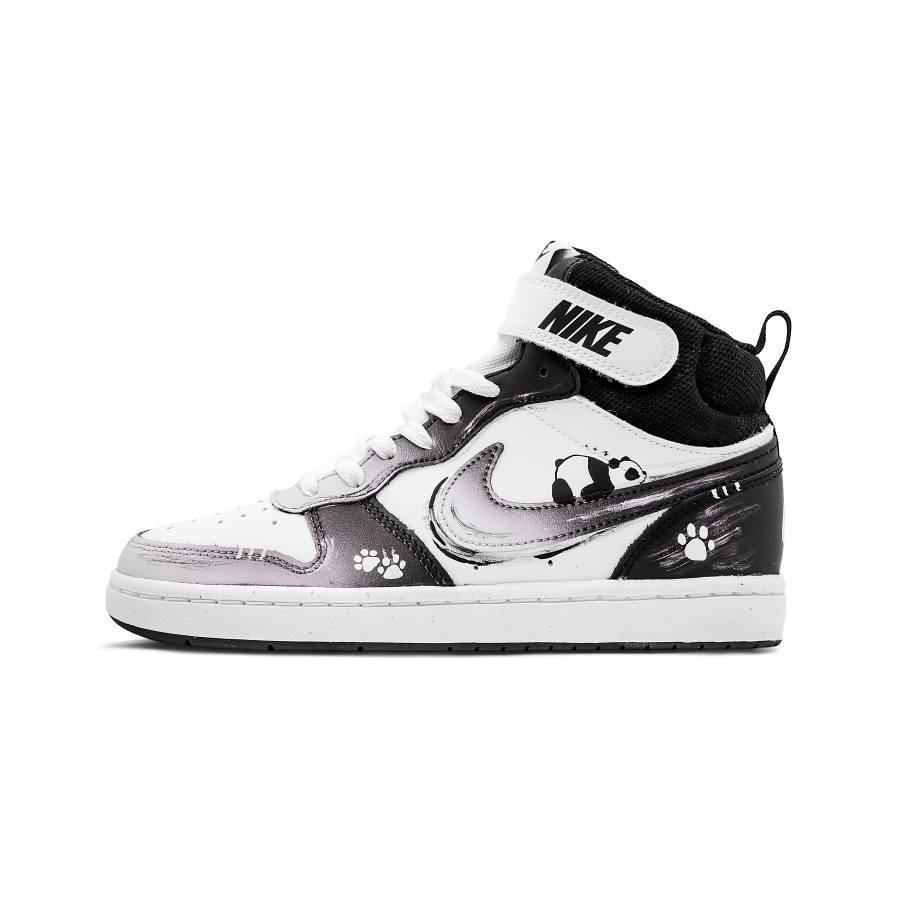 Nike Nike Court Borough 2 Bear Meow Leather Slip Resistant Abrasion Resistant Mid top Skateboard Shoes Unisex