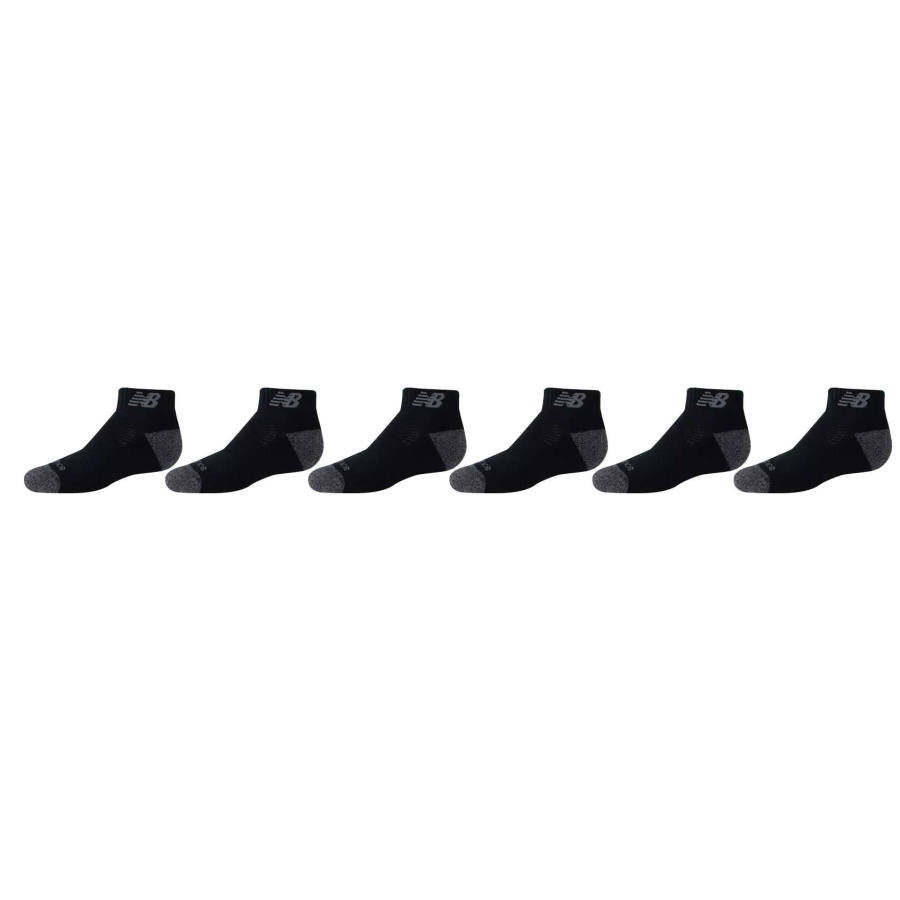 New Balance New Balance Youth Active Low Cut Socks Black 6 Pairs Kids'