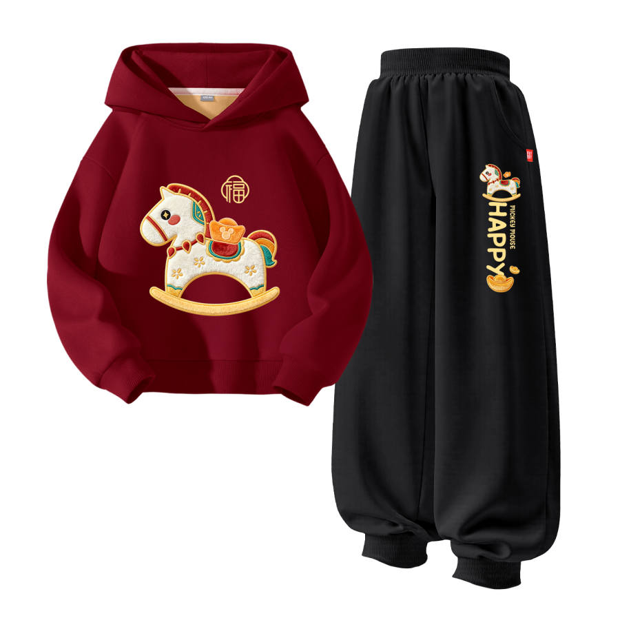 Disney Kids Casual Sportswear Hooded Thickened