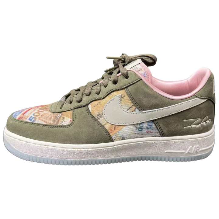 Nike Nike x Futura 2000 Air Force 1 Low top Skateboard Shoes Unisex Olive Green