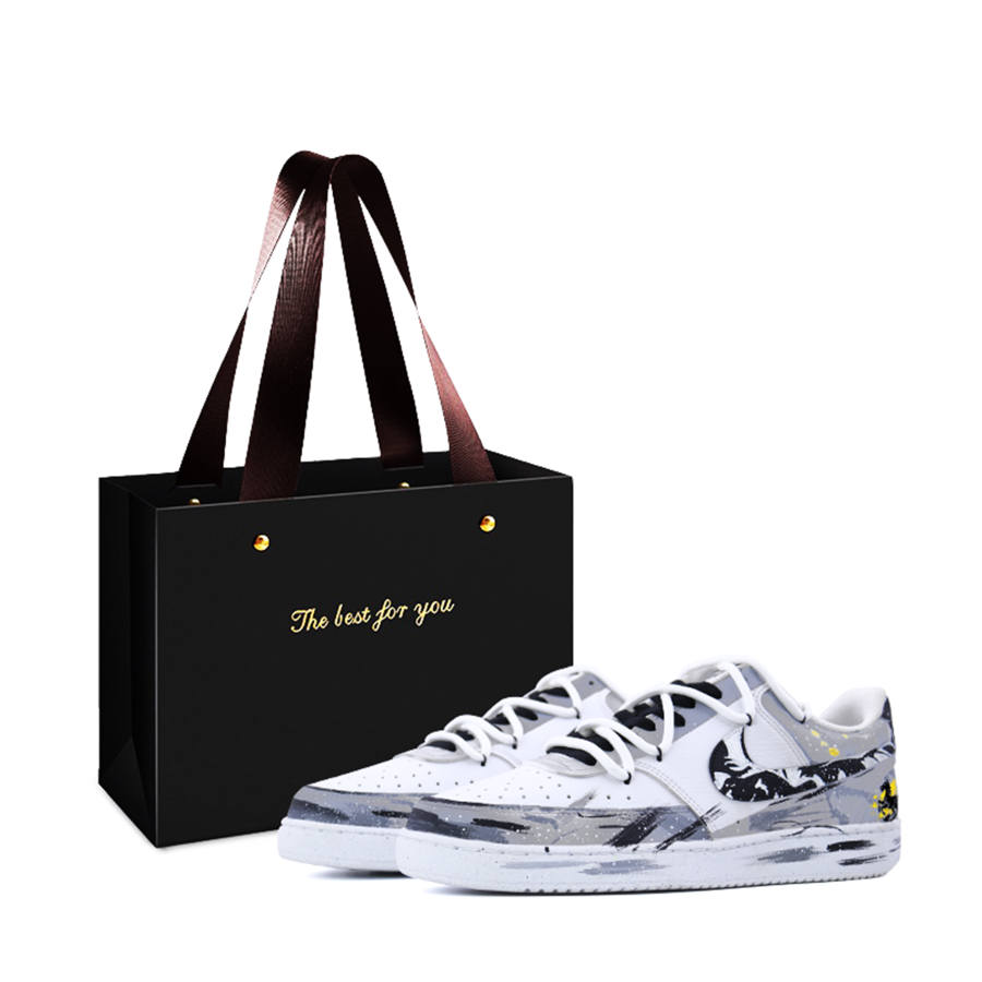 Nike Nike Court Vision 1 Shopping Bag, Yulan Magnolia, Ink Horse Abrasion Resistant Breathable Low top Skateboard Shoes