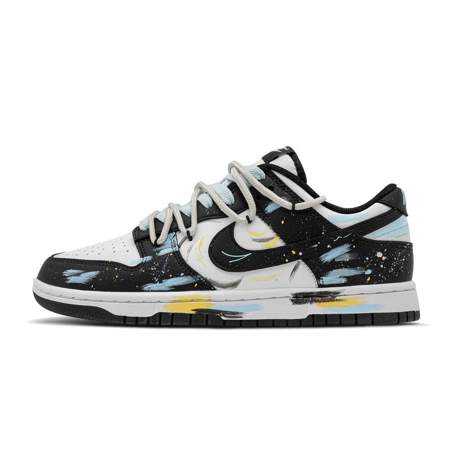 Nike Nike Dunk Glossy Night Iridescent Cow Leather Cushioning Abrasion Resistant Slip Resistant Low top Skateboard Shoes