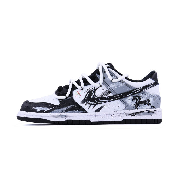 Nike Nike Dunk CNY Year, Auspicious Steps With Stirrups Lightweight Height Increasing Low top Skateboard Shoes Unisex Black