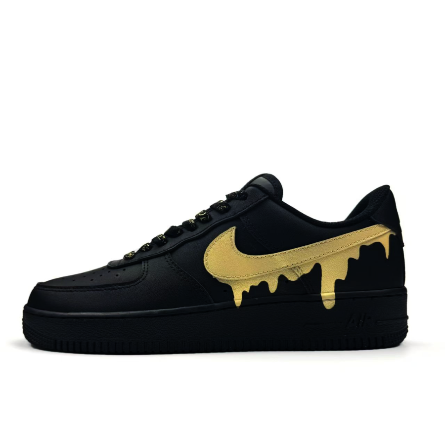 Nike Nike Air Force 1 AF1 Abundant Oil Low top Skateboard Shoes Unisex Black