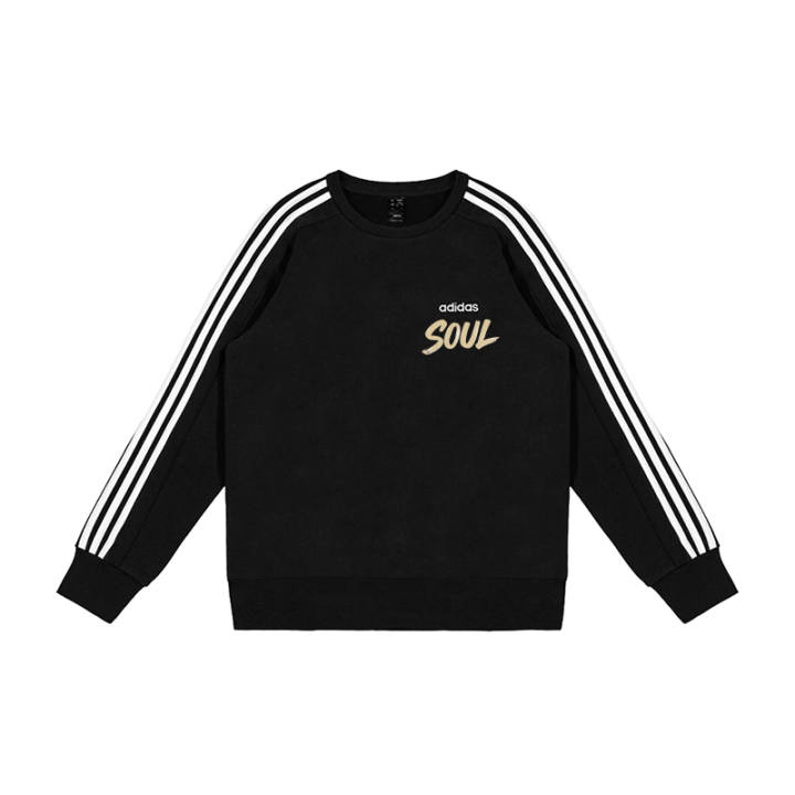 Adidas Adidas Sweatshirts Men's Black Crew Neck Moderate