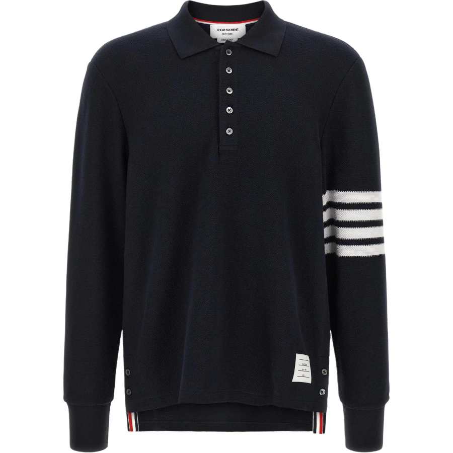 THOM BROWNE Polo Shirts Men's Blue Lapel Moderate Other