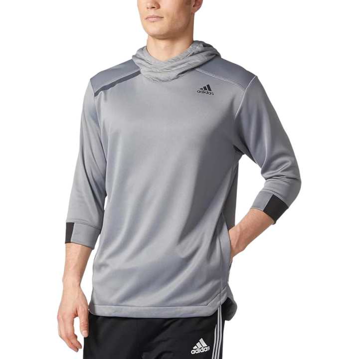 Adidas Adidas Sweatshirts Men's Gray Hooded Moderate