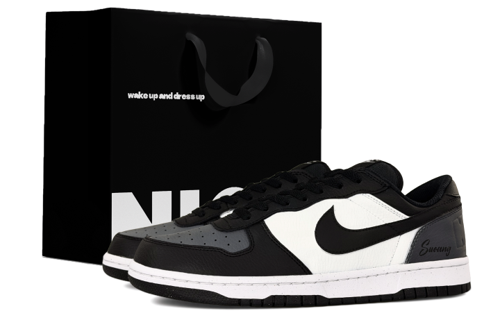 Nike Nike Big Abrasion Resistant Breathable Abrasion Resistant Breathable Low top Skateboard Shoes Men's Black Gray