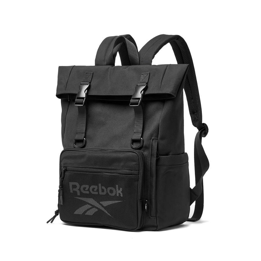 Reebok Fabric Travel Backpack Unisex Midnight Black/Light Gray