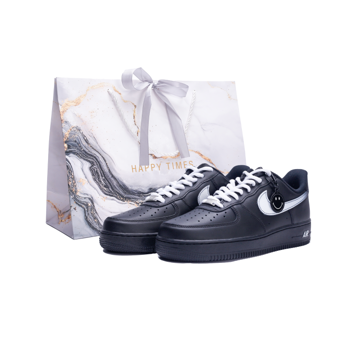 Nike Nike Black Warrior Air Force 1 Slip Resistant Abrasion Resistant Waterproof Coverage Height Increasing