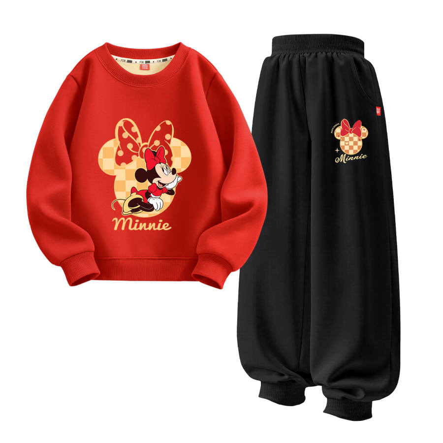 Disney Kids Casual Sportswear Crew Neck Thickened