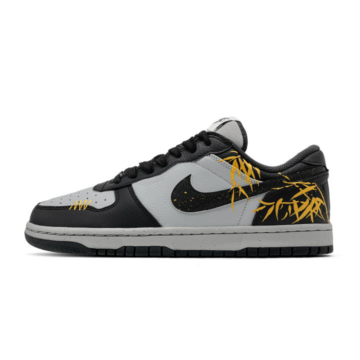 Nike Nike Big Low Gold Bamboo Slip Resistant, Abrasion Resistant, Breathable Low top Skateboard Shoes Men's Black Gold
