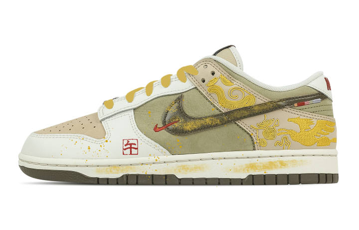 Nike Nike Dunk Candlelight Song Of Peace Leather Low top Skateboard Shoes Men's Beige Umber