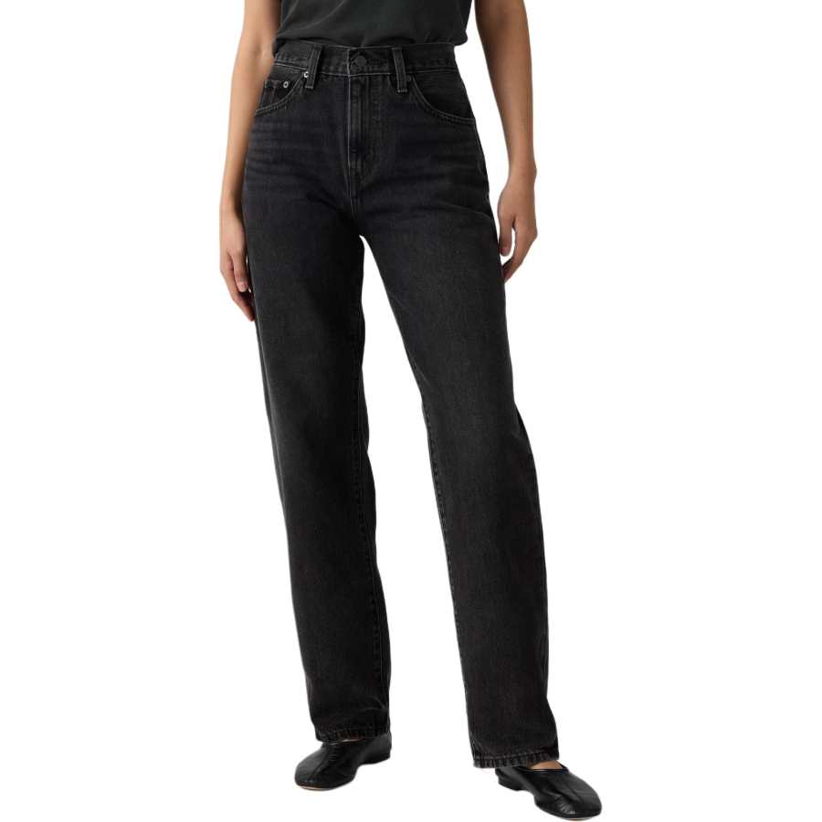 Levis Jeans Women's Black Moderate Straight Fit Pants