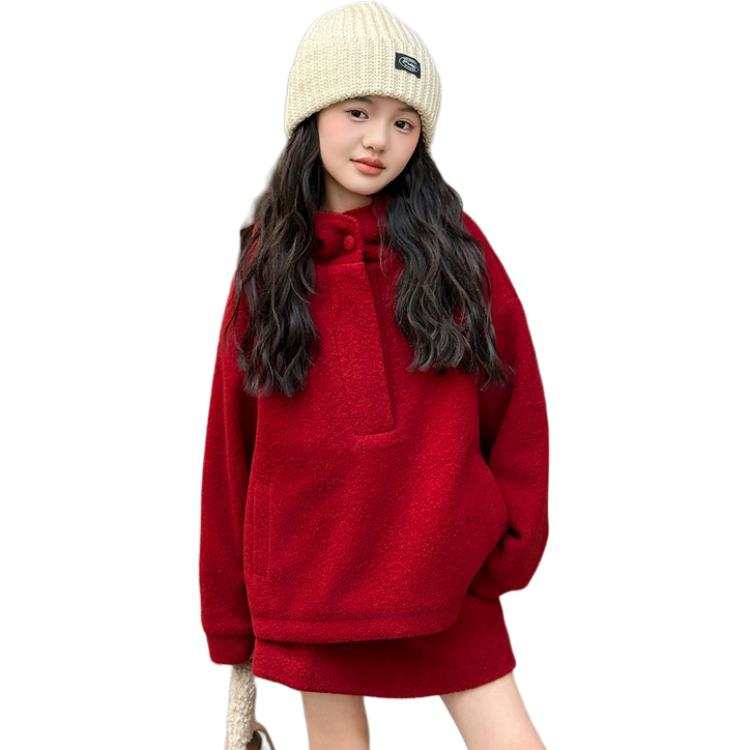 PROTECTCAMEL PROTECTCAMEL Kids Two Piece Skirt Sets Hooded Short