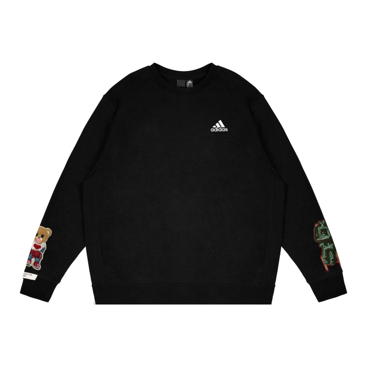 Adidas Adidas Sweatshirts Unisex Black Crew Neck Moderate Regular