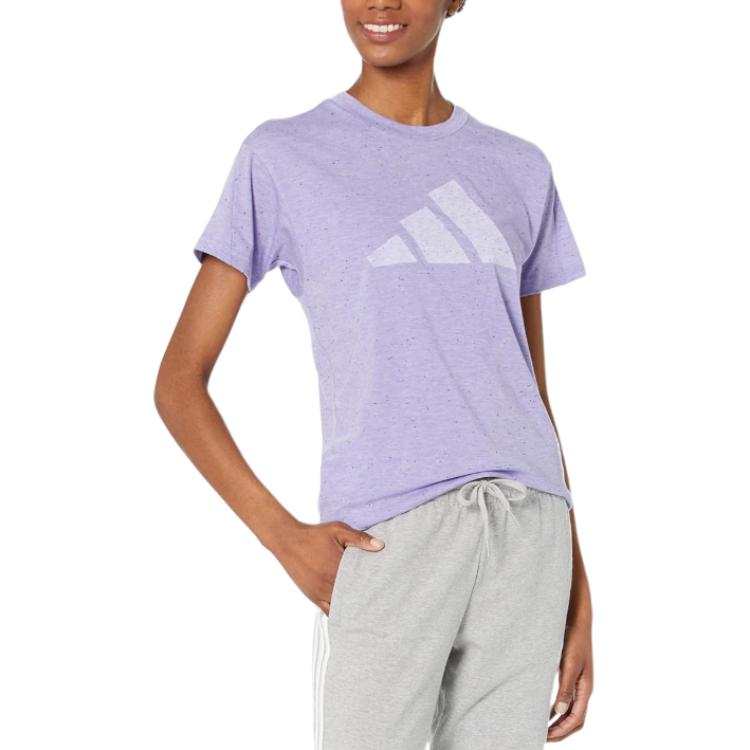 Adidas Adidas T Shirts Women's Light Purple Crew Neck